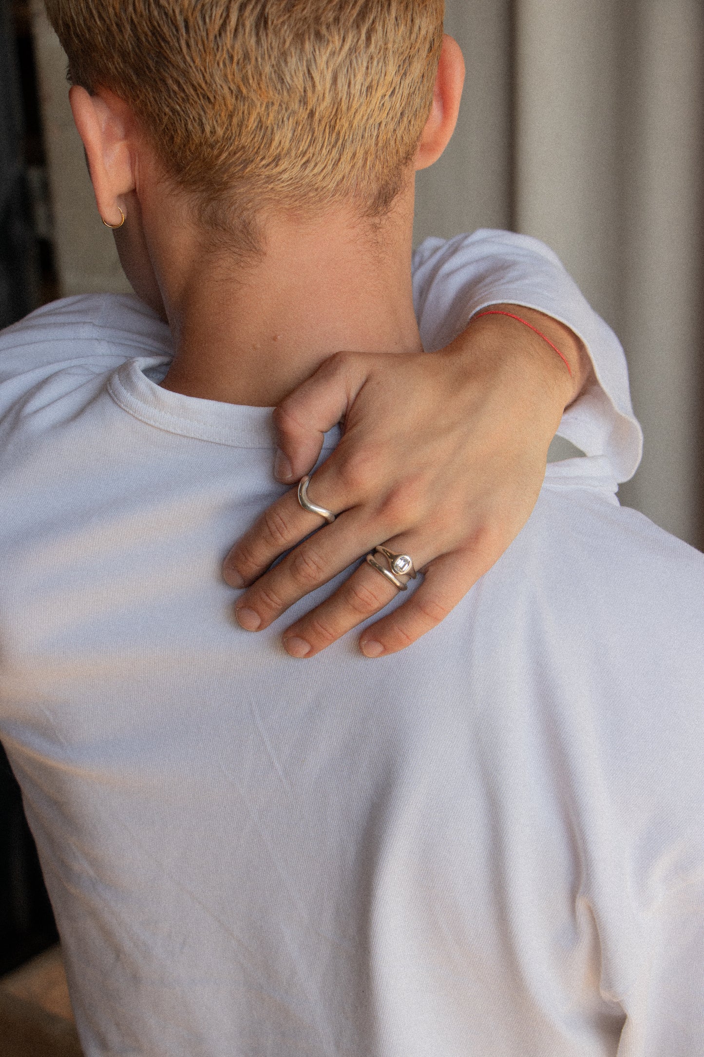 handmade silver ring with stone