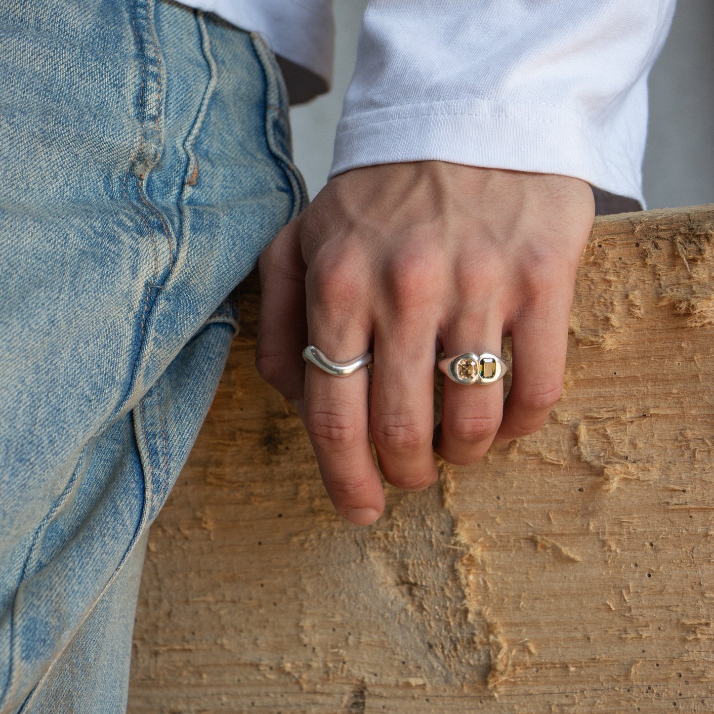 handgemaakte zilveren ring