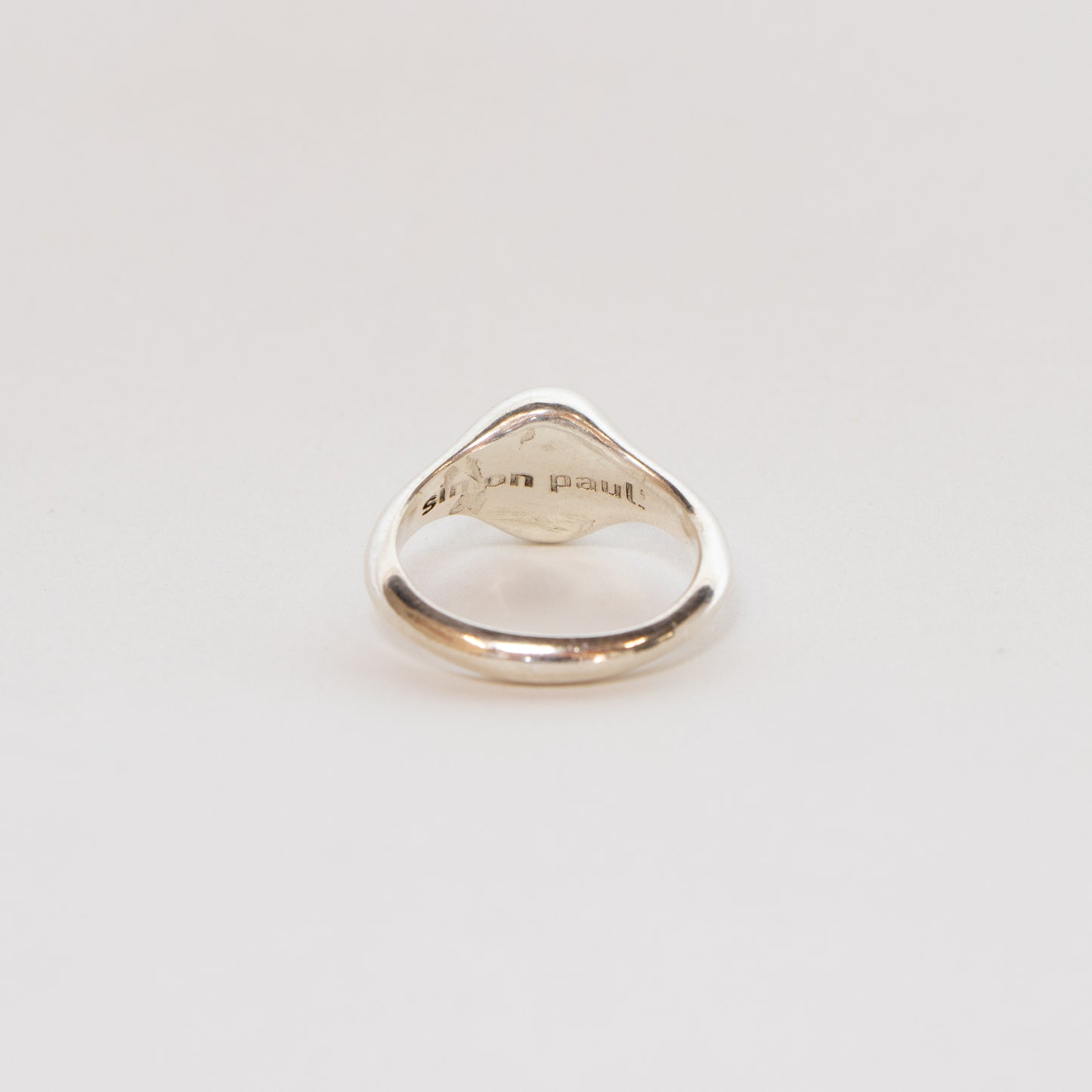 handmade silver ring with stone