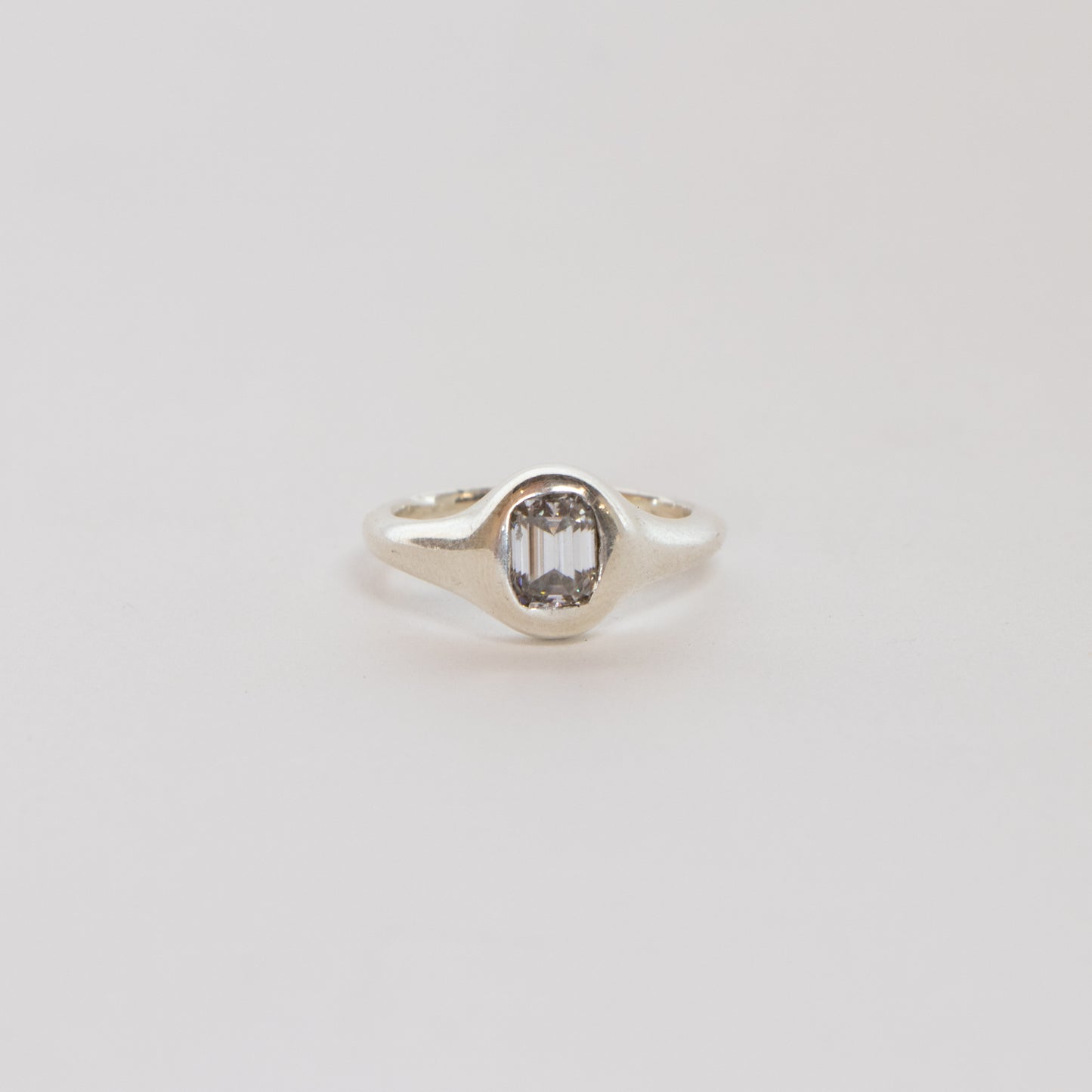 handmade silver ring with stone