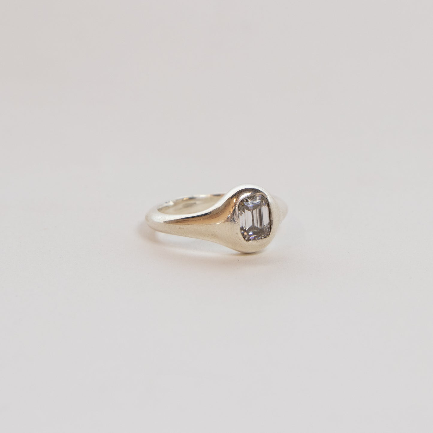 handmade silver ring with stone